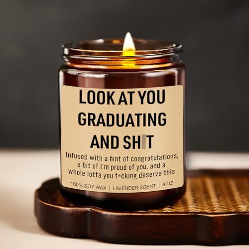 Younift Funny Grad Candle, 2026 Graduation Gifts for Her, Him - College, High School, Masters Degree, Phd, Law School, Nursing & Nurse Graduation Gifts for Women, Men - 9 oz - Image 5