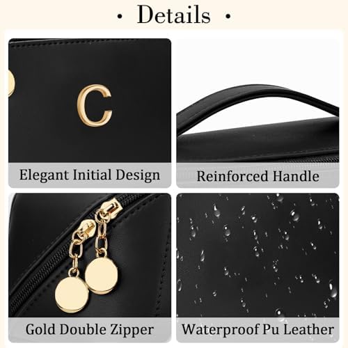 Initial Makeup Bag Personalized Gift for Women Teen Girls - Image 4