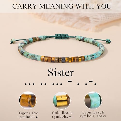 JoycuFF Morse Code Bracelets Christmas Birthday Gifts for Women Her - Image 3