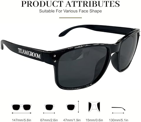 Groomsmen Sunglasses for Men - Wedding Sunglasses for Groomsman Proposal Gifts, Bachelor Party Favors - Image 2