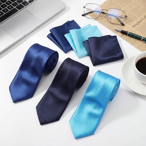 Zhanmai 48 Pcs Mens Ties and Pocket Square Set Satin - Image 4