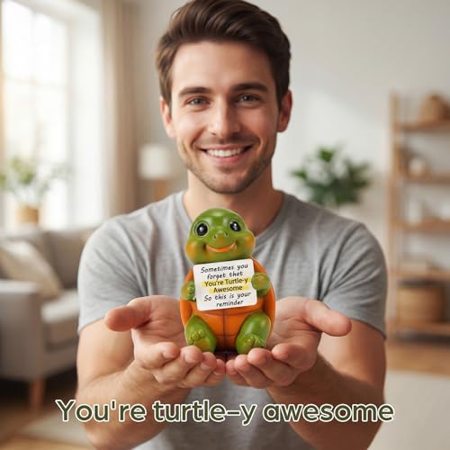 Lavezee Cute Turtle Statue Graduation Gifts for Girls Boys Her Him, Handmade Gift for College High Middle Elementary School Kindergarten, 2026 Back to School Positive Emotional Teacher Gifts - Image 6