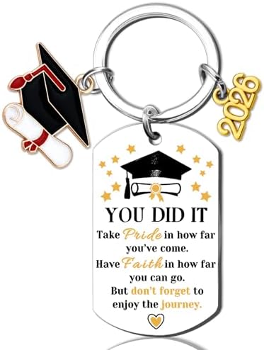 Graduation Gift for Her Him Class of 2026 Keychain Gifts for Graduates by OWIGIU
