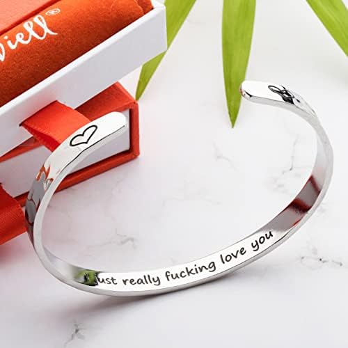 Carviell Bracelets for Women – 100+ Meaningful Engraved Messages – Solid 316L Surgical Stainless Steel Cuff Bracelet – Gift Ready - Image 5