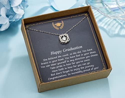 NOURISHLOV Graduation Gifts for Her 2026 College, Sterling Silver Two Interlocking Infinity Heart Necklace, Inspirational Graduation Gift, High School Graduate Gifts for Best Friend or Daughter - Image 5