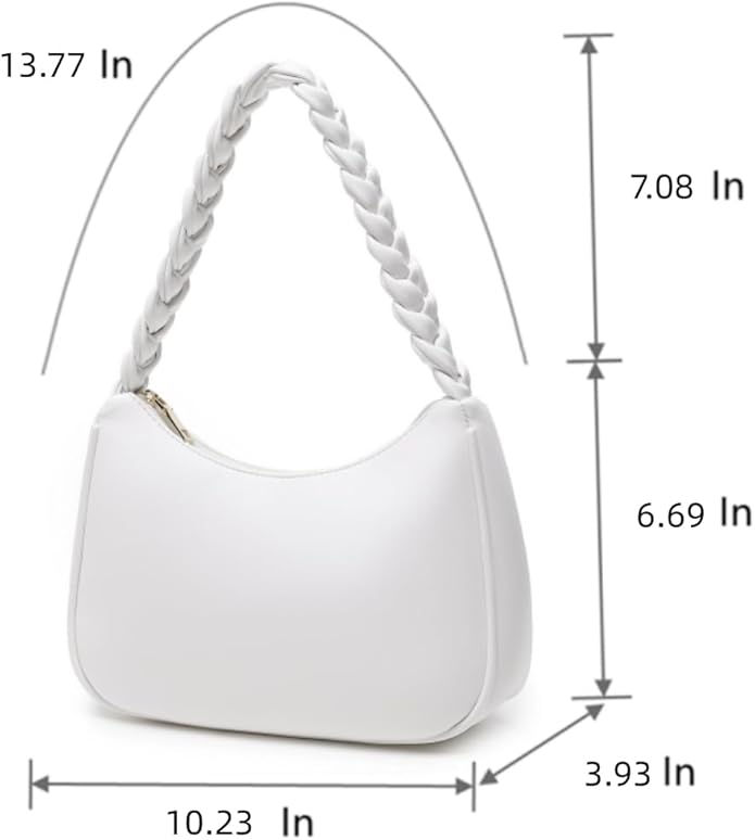 Shoulder Bags for Women, Cute Hobo Tote Handbag Mini Clutch Purse with Zipper Closure