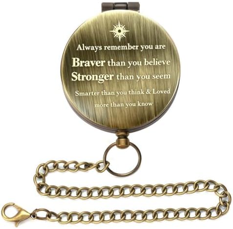 Compass - Luxury Unique Bible Verse/Graduation Gifts/Gifts for Veterans Day, College, High School, Cool Birthday Gift Idea for Son, Boys, Motivational Greeting Card Included - Image 2