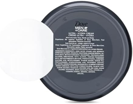 Dove Men+Care Ultra Hydra Cream, Face, Hands and Body care, All Skin Types, 4-Pack of 2.53 Oz Each - Image 2