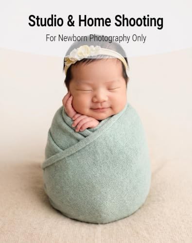 Newborn Photography Wrap Baby Photo Prop Blanket (Light Green, Small) - Image 3