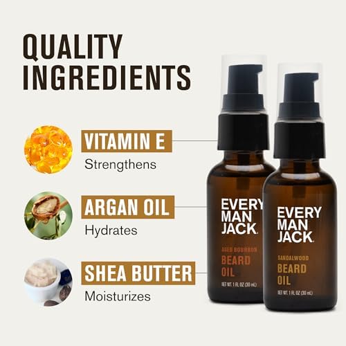 Every Man Jack Hydrating Beard Oil for Men, Aged Bourbon & Sandalwood Teak - Image 5