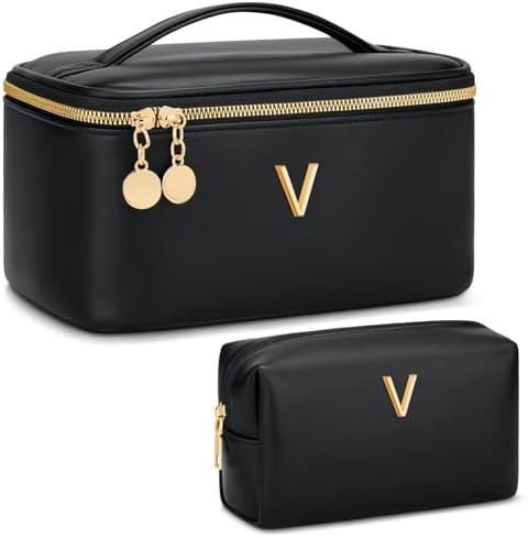 Personalized Initial Travel Makeup Toiletry Bag Gifts for Women by Unknown