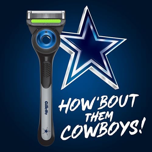 Gillette Labs Special NFL Cowboys Edition Shaving Razor for Men - 1 Handle, 1 Razor Blade Refill, Perfect for Game Day Grooming, GilletteLabs with Exfoliating Bar - Image 2