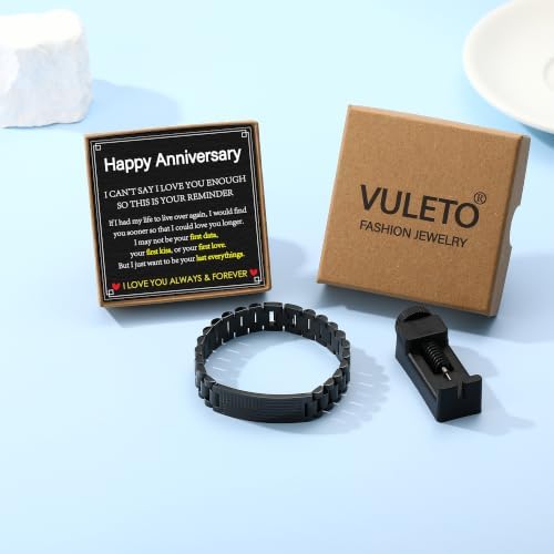 Bracelet Gifts for Men Husband Grandpa Son, Stainless Steel American Flag Watch Link Bracelet Unique Birthday Anniversary Jewelry Gifts - Image 2