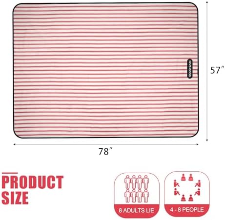 G GOOD GAIN Waterproof Picnic Blankets Outdoor Machine Washable, Apple - Image 4