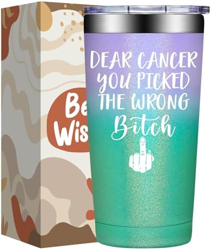 BIRGILT Breast Cancer Gifts for Women - After Breast Surgery Gifts for Women - Get Well Gift for Survivor Patients Female - 20oz Insulated Tumbler Cup by BIRGILT
