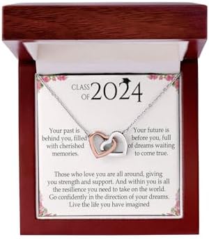 VIRAGIL 2023 Graduation Gifts for Her, Class of 2024 Love Knot Sterling Silver Pendant Necklace Senior College Graduation Jewelry Gifts for Girl Daughter by VIRAGIL