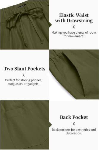 COOFANDY Men’s 2 Piece Cotton Linen Set Casual Beach Outfits Long Sleeve - Image 5