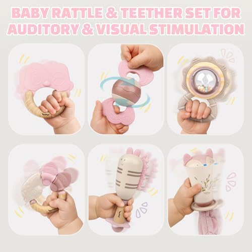 Baby Toys 0-6 Months, Baby Rattles, Teething Toys 3-6 Months, Girl Gift Set - Image 6