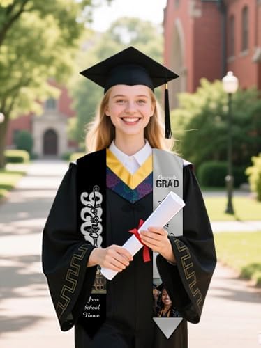 Personalized Graduation Stole Sash Custom Class of 2026 Congratulation Graduation Gifts with Photo - Image 5