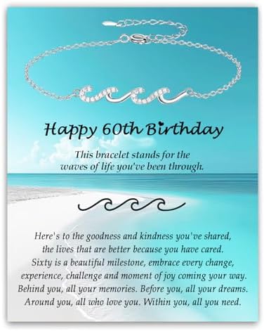 Gifts for Women, Cool Waves Bracelet Christmas Birthday Gift for Happy Birthday 21st, 30th, 40th, 50th, 60th Birthday Gift Ideas for Women Ladies Bestie Friend Sister Mom Daughter Wife Grandma by Unknown