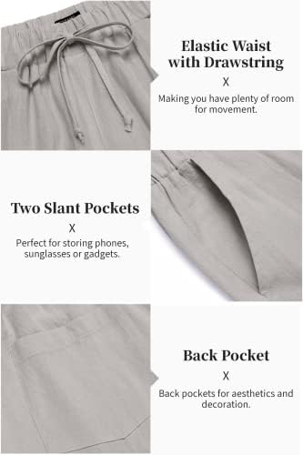 COOFANDY Men’s 2 Piece Cotton Linen Set Casual Beach Outfits Long Sleeve - Image 5