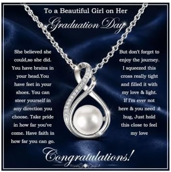 Graduation Gifts For Her 2025 College Graduation Gifts For Women 925 Sterling Silver Inspirational Necklace For Granddaughter or Daughter High School Graduate Gifts For Best Friend by MGOOL