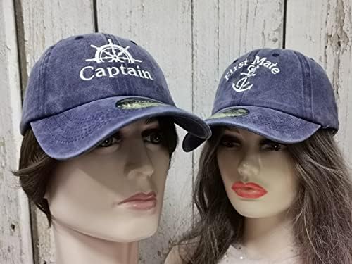 Embroidered Captain & First Mate Baseball Caps Set for Men Women - Image 6