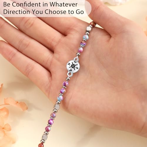 Graduation Gifts for Her 2026, Graduation Bracelet with Compass 5th 6th 8th Grade High Middle School College Graduates Gifts for Her Daughter Granddaughter - Image 3