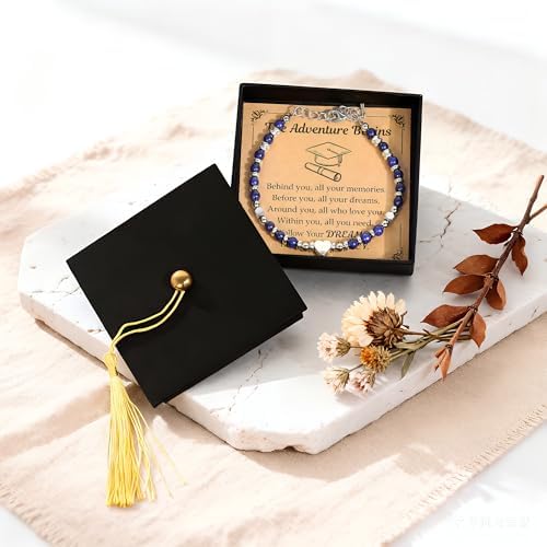 Parma77 2026 Graduation Gifts for Her, High School College Graduation Gifts for Women, Inspirational Compass/Heart Graduation Bracelets with Gift Message Card for Women Daughter Sister Friends - Image 5