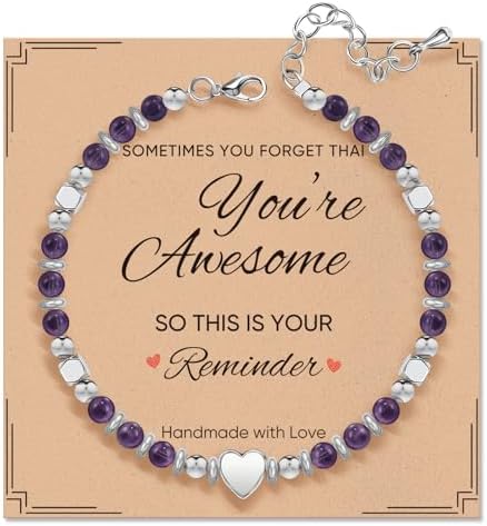 Inspirational Gifts Bracelets for Women, Healing Natural Stone Bracelets by ZOKCC