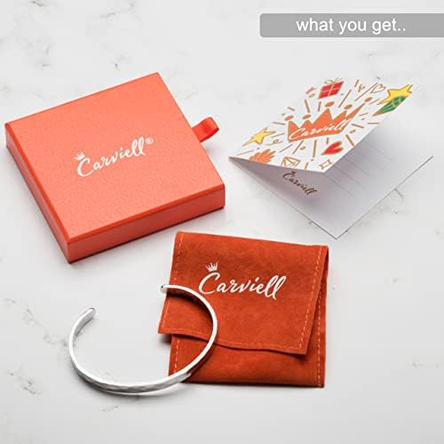 Carviell Bracelets for Women – 100+ Meaningful Engraved Messages – Solid 316L Surgical Stainless Steel Cuff Bracelet – Gift Ready - Image 6