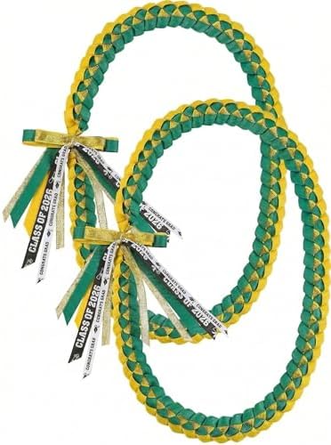 TFTAFAN Graduation Ribbon Lei Graduation Leis Necklace Class of 2026 Graduation Necklace Braided Necklace Graduation Gift Party Accessories for Women and Men by Unknown