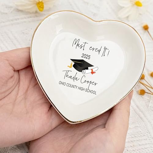 IZI POD Personalized Graduation Gifts for Her, Graduation Jewelry Dish, A Sweet Ending to a New Beginning, Gradua Senior Class of 2026, Gifts for Her, Women, Best Friends /6 - Image 5