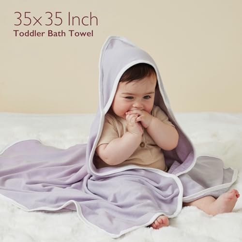 Momcozy Baby Towels, Soft Absorbent Bath Towel for Newborn&Toddler, Leaves - Image 6