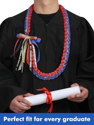 TFTAFAN Graduation Ribbon Lei Graduation Leis Necklace Class of 2026 Graduation Necklace Braided Necklace Graduation Gift Party Accessories for Women and Men - Image 5
