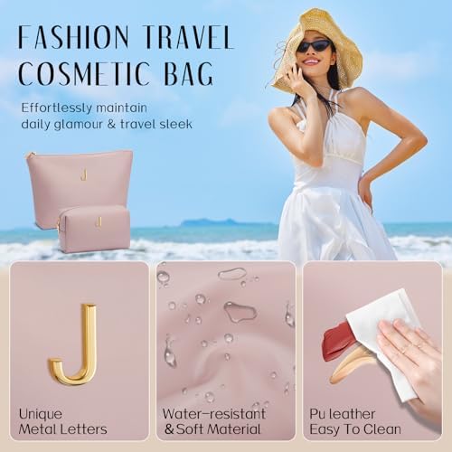 Gifts for Women Girls Personalized Initial Travel Makeup Bag - Image 3