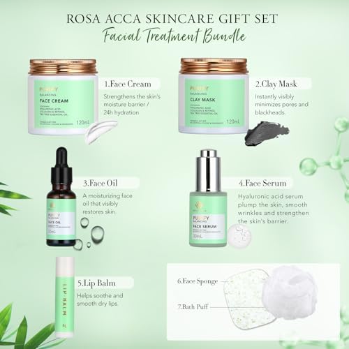 30 Pcs Mother's Day Gift for Mom, Facial Skin Care Set for Men & Women, Self-Care Home Spa Gift Basket Set, Tea Tree Essential Oil, Dad, Bath & Body Gift Set, Christmas, Anniversary, Birthday, Wife - Image 2