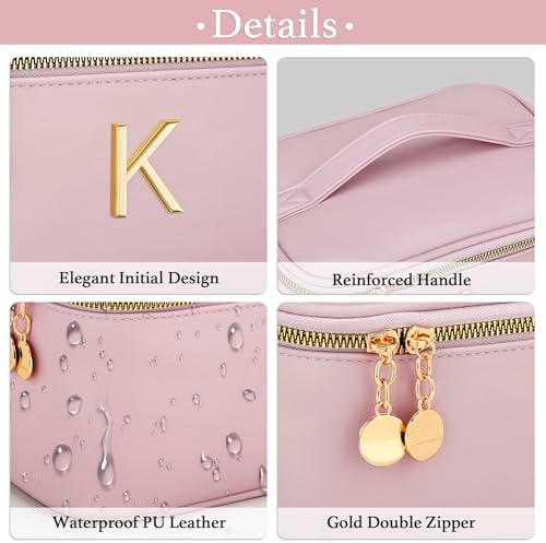 Personalized Initial Travel Makeup Toiletry Bag Gifts for Women - Image 6