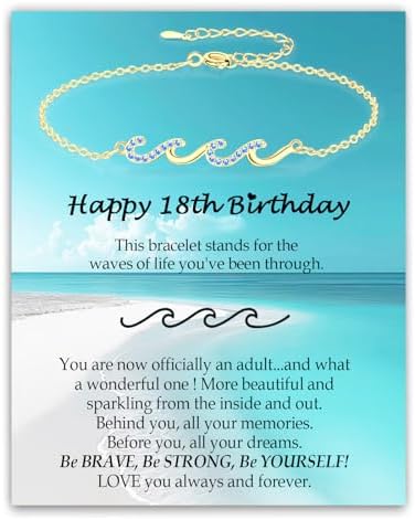 Wave Bracelet Gifts for Women, Silver Gold Waves of Life Bracelet Christmas Birthday Gift for Friend Daughter Mom Granddaughter Niece Bestie BFF Sister by Unknown