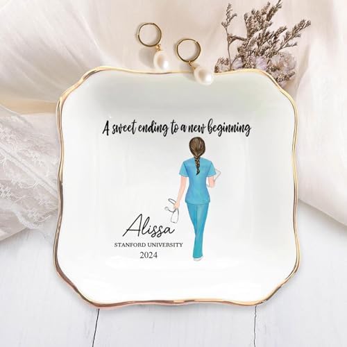 Sweetee Personalized Jewelry dish graduation gifts for her 2025, nurse graduation gifts for women,college graduation gifts for her 2 - Image 2