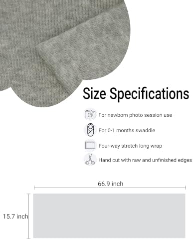 Zeroest Newborn Photography Wrap (Grey) - Image 4