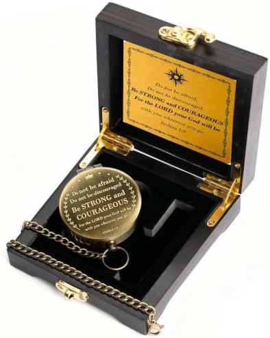Compass - Luxury Unique Bible Verse/Graduation Gifts/Gifts for Veterans Day, College, High School, Cool Birthday Gift Idea for Son, Boys, Motivational Greeting Card Included - Image 4