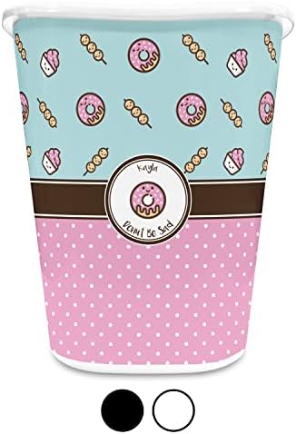 RNK Shops Personalized Donuts Waste Basket - Single Sided (Black) - Image 4
