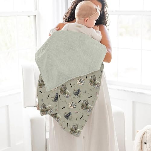 Vintage Duck Hunting Hunter Baby Blankets for Girl Boy Retro Mallard Ducks Dogs Soft Mink Dotted Backing Double Layer Swaddle Receiving Blanket Wild Bird Bed Throws for Newborn Toddler Nursery 30x40 - Image 4