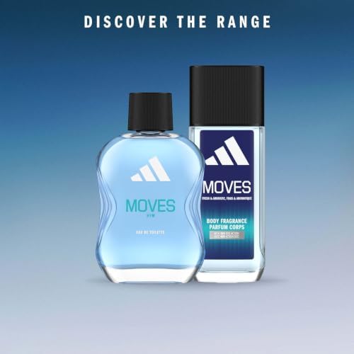 adidas Moves for Him Giftset including Eau de Toilette (50ml, 1.6fl oz.) and Body Fragrance (75ml, 2.5fl oz), Notes of Green Apple, Cedarwood, Musk, Men's Fragrance, Long Lasting, Sporty Fragrance - Image 5