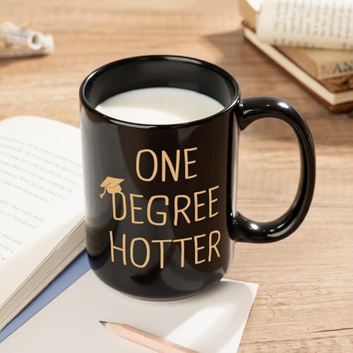 Petalsun Graduation Gift for Her, Him - 15oz Ceramic One Degree Hotter Mug - Image 6