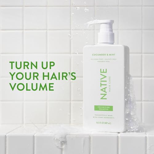 Native Shampoo and Conditioner Contain Naturally Derived Ingredients | All Hair Type Color & Treated From Fine to Dry Damaged, Sulfate & Dye Free - Cucumber & Mint, 16.5 fl oz each (2 pack) - Image 2