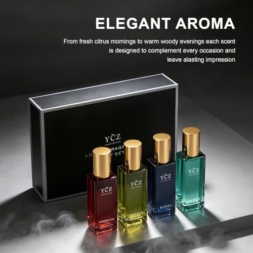 Ycz Luxury Men's Fragrance Gift Set, 4 x 25 mL Eau De Parfum - Image 7
