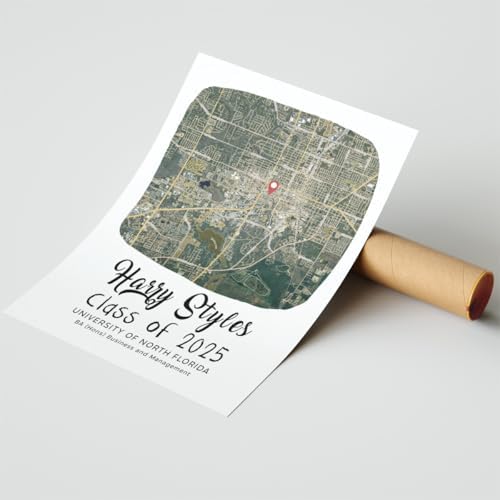 Personalized Map Print College Graduation Gift For Son, High School Graduation Map For Daughter From Mom and Dad, Grads Class of 2026 Sign Room Décor, Custom Gift For Friends Design 8 - Image 5