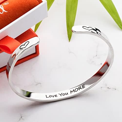 Carviell Bracelets for Women – 100+ Meaningful Engraved Messages – Solid 316L Surgical Stainless Steel Cuff Bracelet – Gift Ready - Image 5